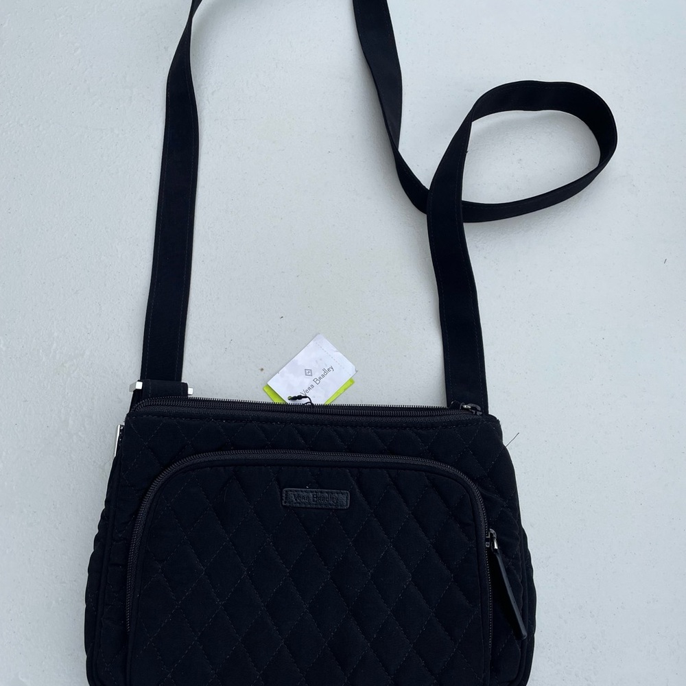 Vera Bradley Black Quilted Crossbody Bag - NW
